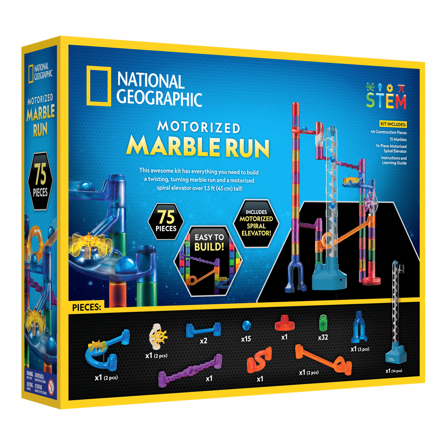 National Geographic 75-Piece Motorized Marble Run Kit photo 7