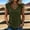 Army Green, variant on Women's Casual Loose Knit Sleeveless V-Neck Button-Up Pullover Top