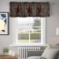 Country Star Valances for Windows, 42x18in, Vintage Dark Brown Leopard ...
