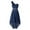 Navy Blue, variant on Kids Girls Wedding Bridesmaid Sleeveless Flower Dress Asymmetrical Hem Chiffon Birthday Prom Navy Blue 14