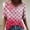 Pink, variant on Women's V-Neck Scale Print T-Shirt, Digital Graphic Loose Short Sleeve Top, Summer Sea Theme Fashion Tee, Breathable Lightweight Beach Party for Ladies, Multicolor, S-3XL