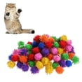 thumbnail image 2 of Dsseng 100Pcs Colorful Mini Sparkly Glitter Tinsel Balls Small Pom Ball For Cat Toys, 2 of 7