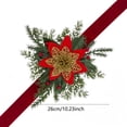 thumbnail image 3 of Qholemyo Red Berry Needle Velvet Curtain Tieback Greenery Wreath Fake Plants Home Decor Christmas Holiday Window Accessory, 3 of 6