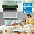 thumbnail image 5 of 8000BTU Quiet Window Air Conditioner, Mytemp Sensor Remote, Optional Wifi Control, 6 Modes (Cool, Dry, Fan, Auto, Sleep, Energy Saver), Three Fan Speeds, Full Window View, 5 of 7