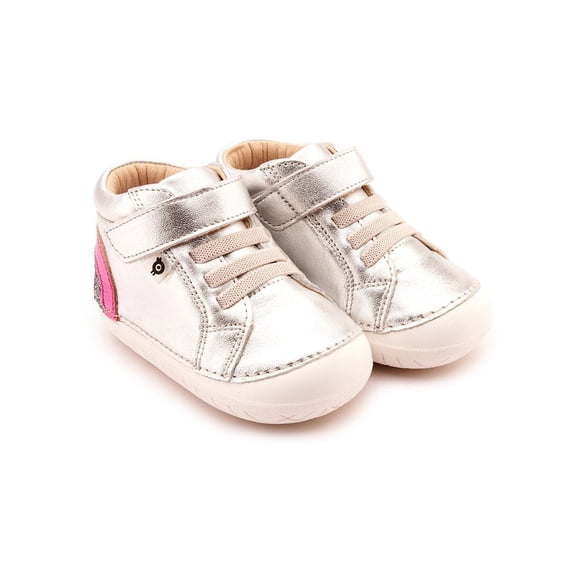 Old Soles Rainbow Champster Leather Sneaker, 23, Silver