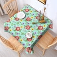 thumbnail image 2 of Pioneer Flower Floral Print Pattern Square Tablecloth, Waterproof Wipeable Spillproof Washable Table Cover for Home Kitchen Party Decor, 42"x42", 2 of 6