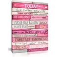 thumbnail image 1 of Pink Wall Decor - Inspirational Quotes Wall-Art - Motivational Bedroom Decor For Teen Girls - Office Gifts For Women With Framed Canvas Artwork Ready to Hang 15" W x 11.5" H, 1 of 6