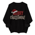 thumbnail image 4 of JFGHDG Christmas Sweatshirts Womens Long Sleeve Tops Womens Sweatshirt Blouses for Women Christmas Hoodie Sweatshirts for Women Trendy Black L, 4 of 5