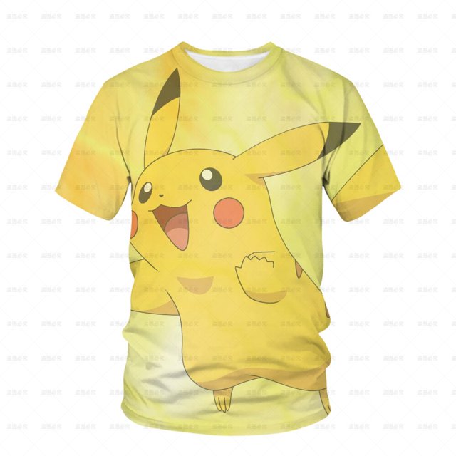 Ropa de verano para niños, juego de Pikachu, camiseta 3D, ropa de dibujos animados para niños, camiseta gráfica de Anime para niños, ropa para niños, talla 3-14T3XL heqiyong CONDUJO