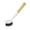 Yellow, variant on Circular Sink Brush Black Touch Handle Kitchen Dishwashing Utensil - Non Greasy Brush for Washing Pots and Pans
