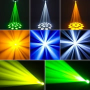 18 Prism LED Moving Head Light 120W DJ Lights Stage Lighting by DMX and Sound Activated Control Spotlight for Disco Party Wedding KTV Club Show,2pcs