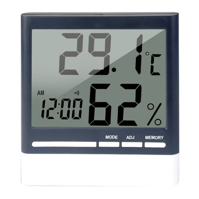 Mistaha Digital Hygrometer Thermometer Indoor Humidity Meter Mini Room Thermometer Accurate Humidity Gauge with Alarm Clock Memory Function for Home Greenhouse Office School