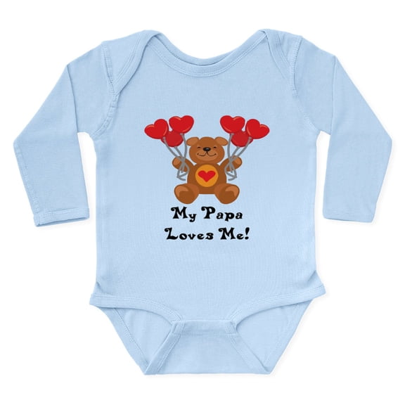 CafePress - Papateddylovesme Body Suit - Long Sleeve Cotton Baby Bodysuit