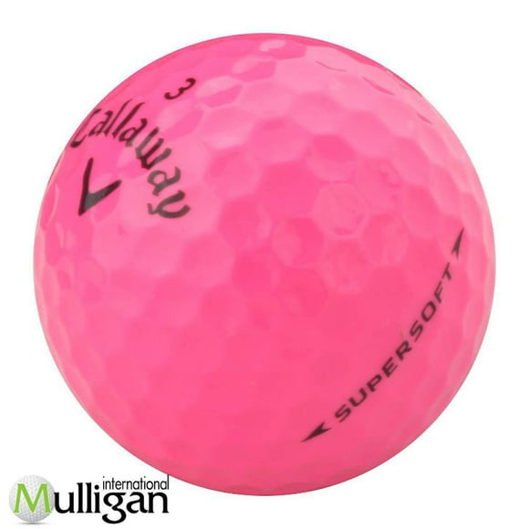 Mulligan - 12 Callaway Supersoft 5A Recycled Used Golf Balls, Pink