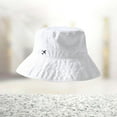 thumbnail image 5 of Sombrero de pescador de algodón de color liso para primavera y verano, estilo japonés sencillo (blanco), 5 of 5
