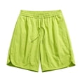 thumbnail image 6 of Afuyipoi ​Men's Athletic Shorts with Zipper Pockets, Quick Dry Performance Sports Shorts, Elastic Waist Summer Gym Shorts for Running and Hiking, S-4XL Green Size 2XL, 6 of 8