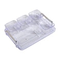 thumbnail image 3 of Bandeja para servir dividida, Bandeja para servir refrigerios con asa, Bandeja para aperitivos Bandeja para servir Bandeja para condimentos para Claro Sunnimix platos para servir, 3 of 8