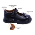 thumbnail image 2 of Zapato escolar Coqueta para niña de piel en negro Thunder con moño, 2 of 7