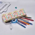 thumbnail image 5 of Naloa Colorful Donuts Print Leather Pencil Case - Portable Big Capacity Pencil Pouch Organizer Bag Stationery Bag for Work & Office Pencil Pen Case, 5 of 5