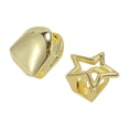thumbnail image 1 of Unique Bargains 1 Set Fake Grills Hip Hop Star Double-sided Teeth Grillz Gold Tone, 1 of 6