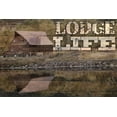 thumbnail image 2 of Prime, Marcus 24x17 Black Ornate Wood Framed with Double Matting Museum Art Print Titled - Lake Lodge Life 1, 2 of 4