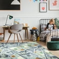 thumbnail image 3 of Ottomanson Machine Washable 100 Dollar Bill Non-Slip Rubberback 5x7 Money Rug, 5' x 6'6", Multicolor, 3 of 8