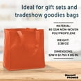 thumbnail image 4 of Reusable Cloth Grocery Shopping Tote Bags - 10 Pack - Foldable, Washable, Shopper Bag - Orange, 4 of 5