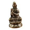 thumbnail image 4 of Estatua budista de Avalokitesvara sosteniendo a un niño meditando decoración figura de latón de la de , estatua de Guanyin para, 4 of 9