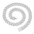thumbnail image 2 of Dog Chain Necklace with Diamond, Bling Cuban Link Puppy Collars Glitter Rhinestone Cat Jewelry for Small Medium Large Pet Dogs, 2 of 6
