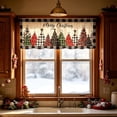 thumbnail image 5 of Eolstice Christmas Kitchen Curtains, Christmas Tree Windows Valances Rod Pocket Curtain, Kitchen Dining Room Curtains, Holiday Decor, 5 of 8