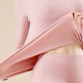 thumbnail image 6 of Womens Cotton Thermal Underwear Set Winter Long Johns Top and Bottoms for Ladies Pink L, 6 of 7