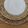 thumbnail image 4 of Yuarrent Tapete de redondo, posavasos, mantel Individual de aislamiento tejido de paja, decoración de escritorio de cocina de estilo nórdico de Mostrada línea negro 15cm Yuarrent HA083315-02, 4 of 6
