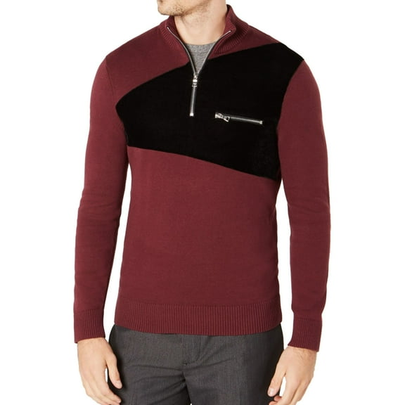 I-N-C Mens Rebel Varsity Pullover Sweater, Red, XXX-Large