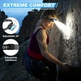 thumbnail image 3 of CNKOO Headlamp  Digital Power Display Rechargeable Head Lamp  Rechargeable with LCD Display And Motion Sensor  Suitable for Forehead  for Adults  Running  Camping  Fishing  Hiking, 3 of 7