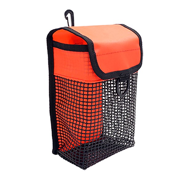 Soidarity Bolsa de almacenamiento para carrete de buceo, bolsa de transporte de seguridad de tela de malla, rueda de hilo, linterna, Type2 NO2