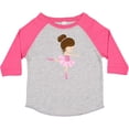 thumbnail image 3 of Inktastic Ballerina, Ballet Girl, Ballet Dance, Brown Hair Girls Toddler T-Shirt, 3 of 5