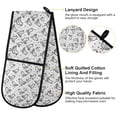 thumbnail image 4 of Dailycode Double Sided Oven Mitt with Loop Heat Resistant Kitchen Long Potholders 7" x 35" Chicken Line Art, 4 of 6