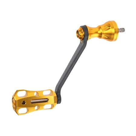 Pitycbo Fishing Reel Handle Crank Handle Repair Strong Fashion Spare Parts Metal Rocker Gold with Screw