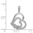 thumbnail image 2 of FB Jewels Sterling Silver Rhodium Diam. Hearts Pendant, 2 of 2