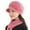 Pink, variant on Women’s Fluff-Splice Newsboy Cap Short Brim Single Pom Neck Gaiter 2-Piece Set for Office Commutes Pink