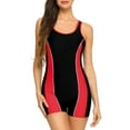 thumbnail image 1 of RELLECIGA Maillots de Bain une Pièce Athlétiques pour Femmes, Style Boyleg, Maillot de Sport, 1 of 5
