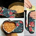 thumbnail image 5 of Yayeee Oven Mitts and Pot Holder Set of 4 Heat Resistant Kitchen Gloves Baking Hot Pad, Christmas Themed Leaves, 5 of 5