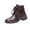 Brown, variant on Women Boots Chunky Heel Round Toe Lace-up Ankle Short Boots Women Trendy Casual Outdoor Dressy Winter Warm Shoes Black 5.5