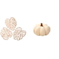 thumbnail image 1 of Adornos De Pared De Madera Con Hojas De Palma De La Selva Tropical Y Cojín De Peluche Con Calabaza De Halloween Para Una Decoración Creativa De Dormitorio, Baño Y Sofá., 1 of 8