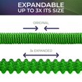 thumbnail image 3 of 25FT Expandable Garden Hose - Lightweight Flexible Anti‑Kink Hose with 8‑Function Spray Nozzle, 3/4" Solid Brass Connectors, Durable Latex Core & Fabric Cover(Green), 3 of 5