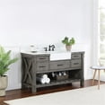 thumbnail image 4 of Villareal 60" Single Bath Vanity in Classical Gray with White Farmhouse Basin, 4 of 13