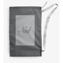 Simply Daisy Noel 18 x 29 in Gray Laundry Bag