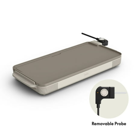 bella 10" x 20" Electric Griddle with EverGood™ Ceramic Nonstick Coating, Removable Temperature Probe, Oatmilk