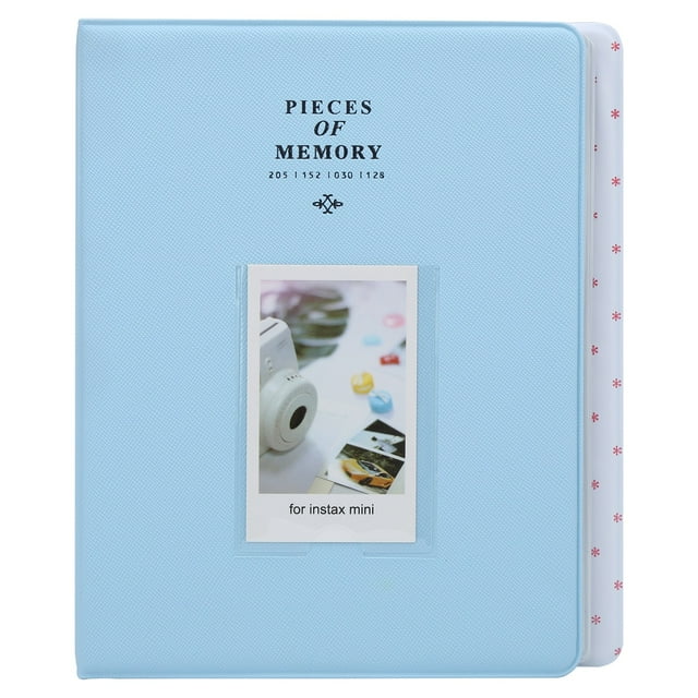 Álbum de fotos universal de 3 pulgadas y 128 bolsillos, tarjetero de PVC para Polaroid MiniBlue