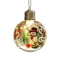 thumbnail image 2 of Hometravel Creative Santa Ornament Ball, Lighted Transparent Hanging Sphere, Plastic Christmas Tree Pendant with LED for Festive Atmosphere Decor, 2 of 6